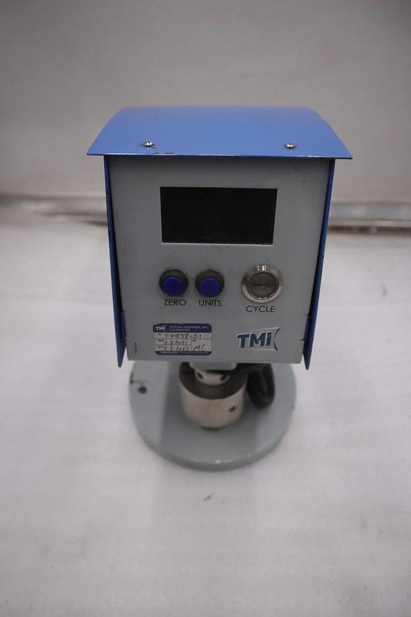 Used TMI DIGITAL BENCH MICROMETER TESTING MACHINE MODEL 49-85-00-0001 MFG. 2020 #CC68