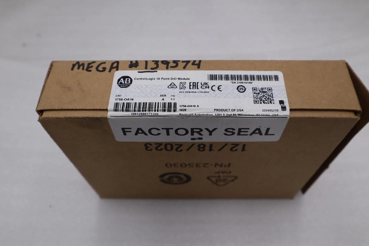 Used NEW SEALED ALLEN BRADLEY 1756-OA16 ControlLogix 16 Point D/O Module STK GF22