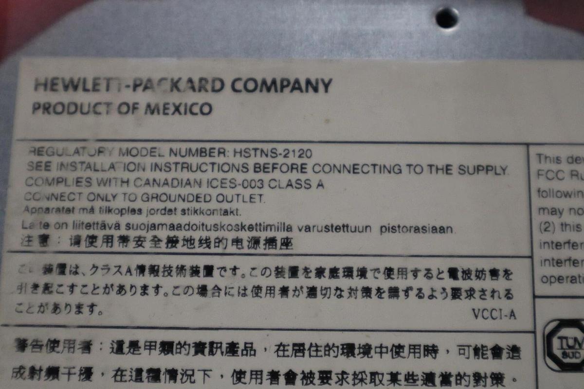 Used NEW HEWLETT PACKARD COMPUTER HSTNS-2120 / HSTNS2120 STOCK 2067-A