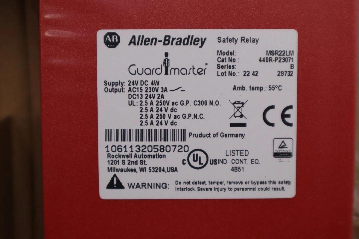Used Allen-Bradley 440R-P23071 Safety Relay MSR22LM 24VDC NEW IN BOX STOCK H526A