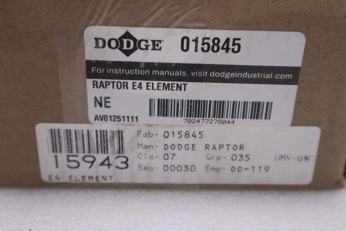 Used Dodge 015845 Raptor E4 Coupling Element New With Box STOCK GF-457A