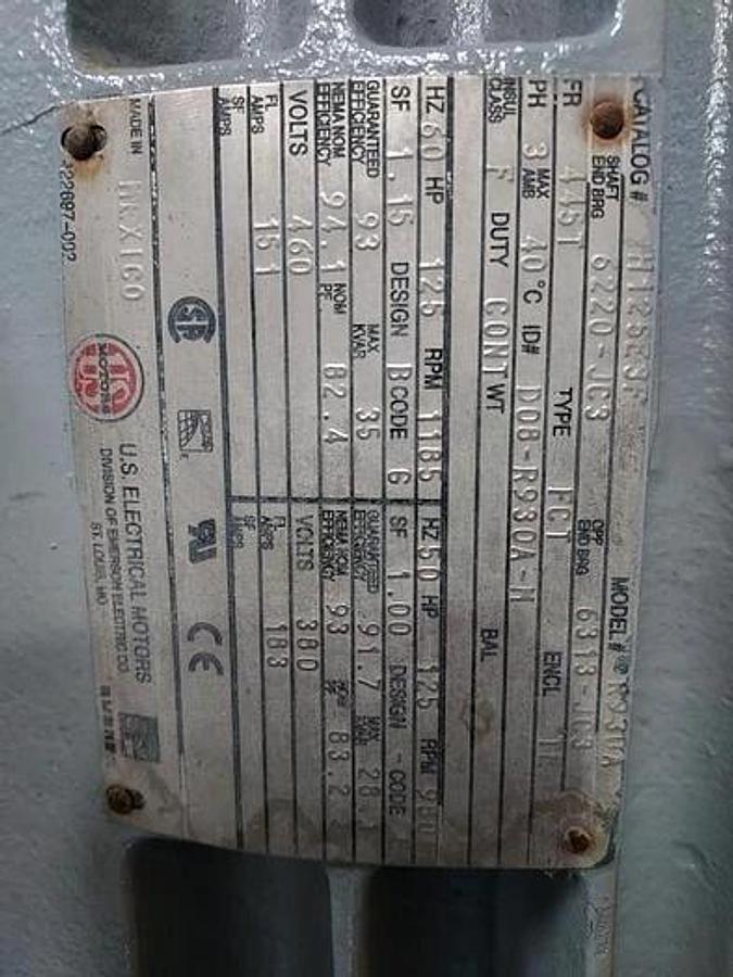 Used BLACK CLAWSON MODEL 24PSL PRESSURE SCREEN W/ 125HP MOTOR