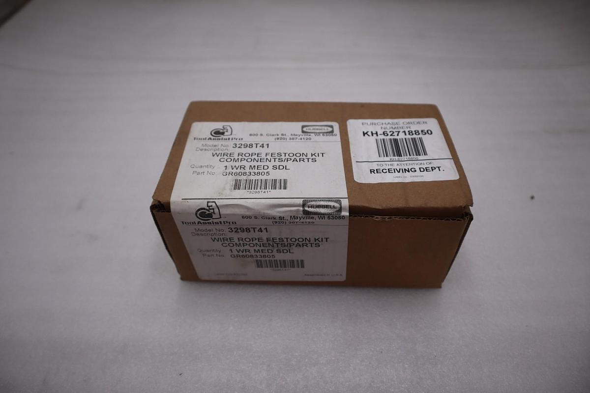 NEW OPEN BOX - HUBBELL 3298T41 WIRE ROPE FESTOON KIT - STOCK GF1266