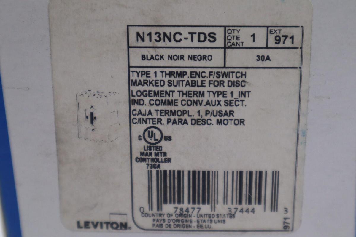 Used NEW OPEN BOX Leviton N13NC-TDS Type 1 Enclosure STOCK K-2879