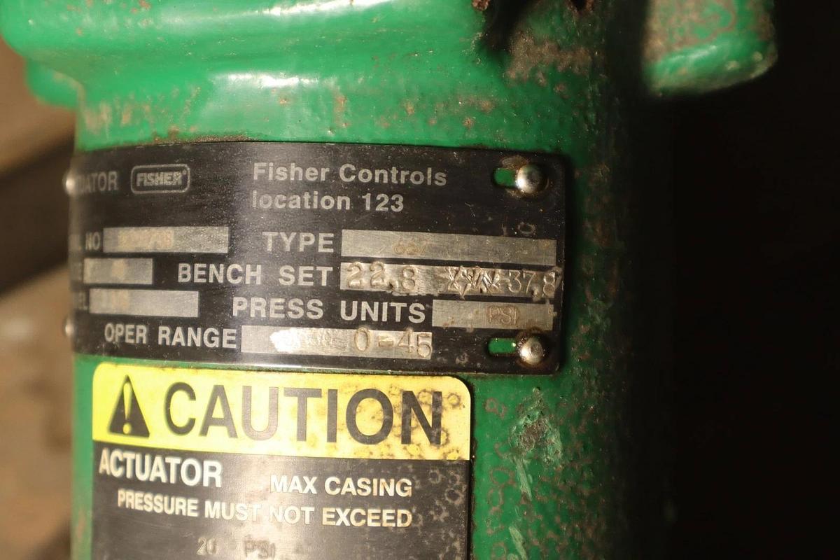 Used Fisher Control Valve Size 40 With 667 Pneumatic Actuator
