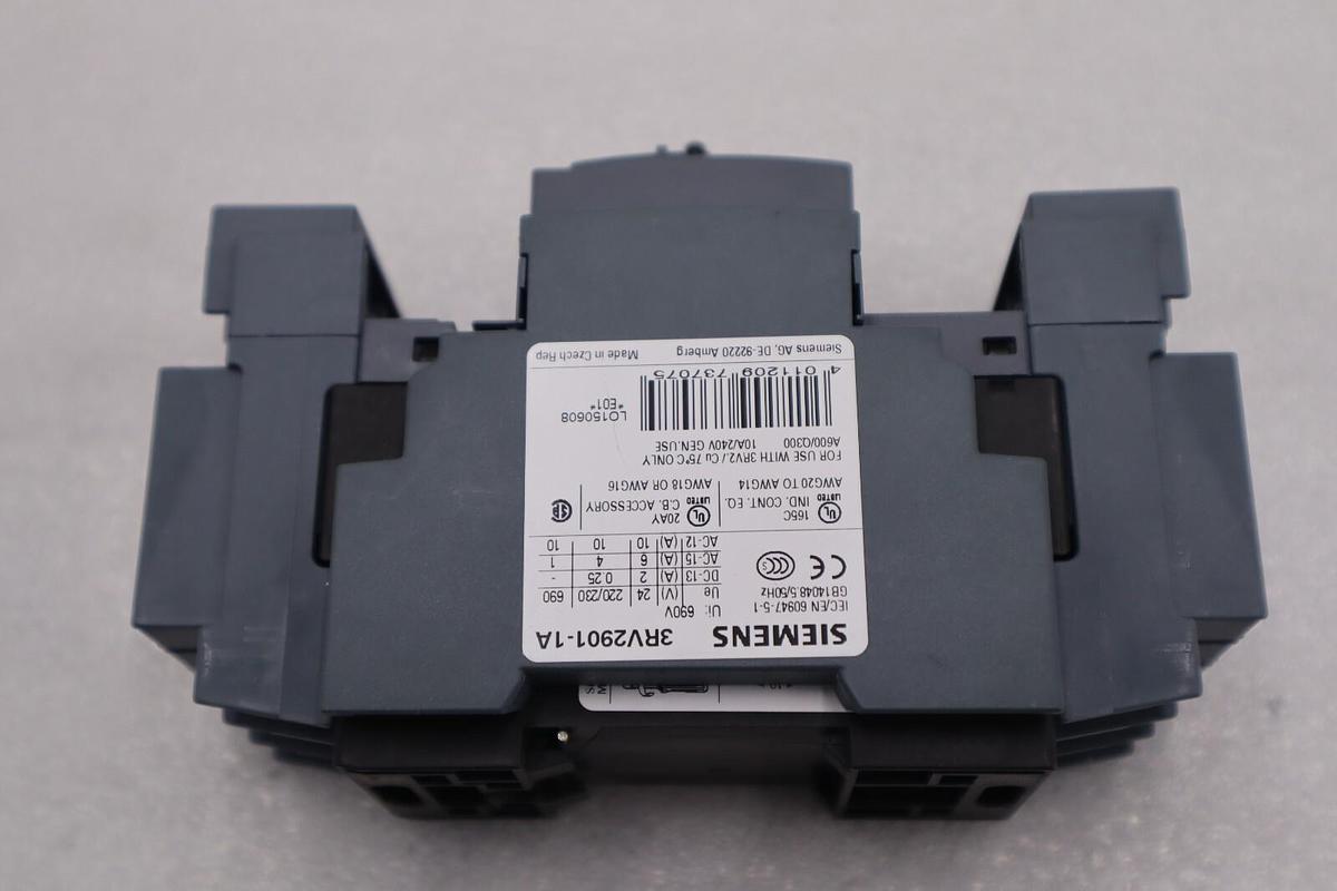 Used NEW SIEMENS 3RV2901-1A LATERAL AUXILIARY SWITCH 2 POLE 1NO/1NC STOCK B-1697