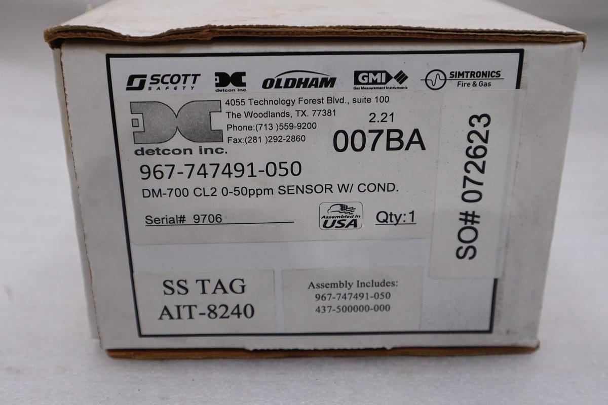 Teledyne Detcon DM-700/ 967-747491-050 Toxic Gas Sensor STOCK 2886A