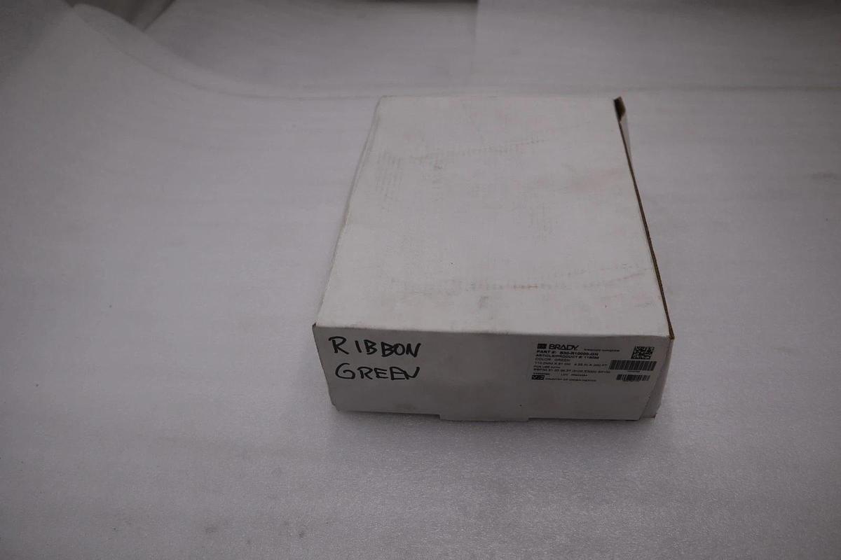 Used OE Brady - B30 Series R10000 Green Printer Ribbon - 4.3" x 200' - B30-R10000-GN