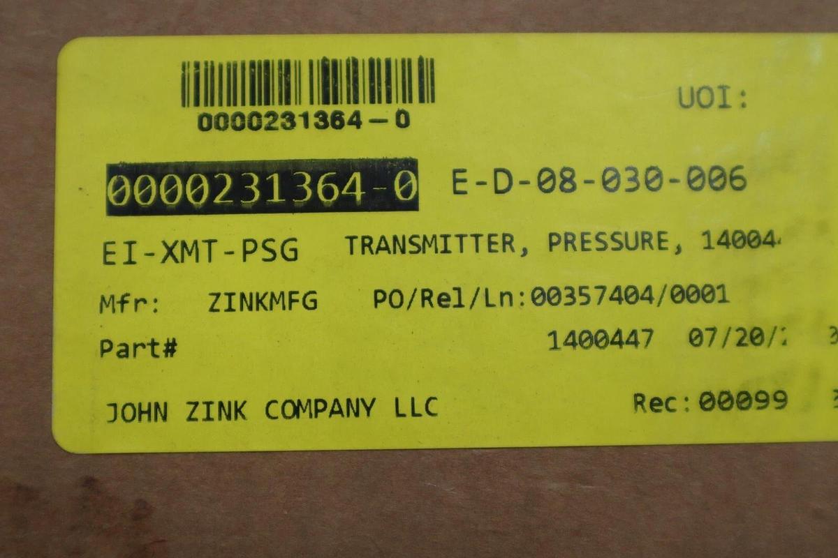 Used ROSEMOUNT 3051T / 3051TG2A2B21AS5K5Q4M5DO NEW TRANSMITTER W/ C30612-2126-0000