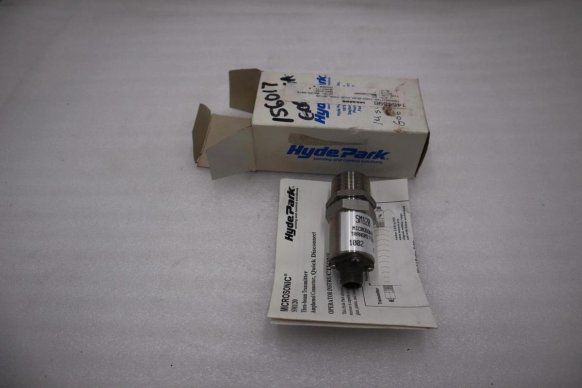 SCHNEIDER ELECTRIC SM120 THRU BEAM TRANSMITTER 15 VDC 60 MA MICROSONIC #H756A