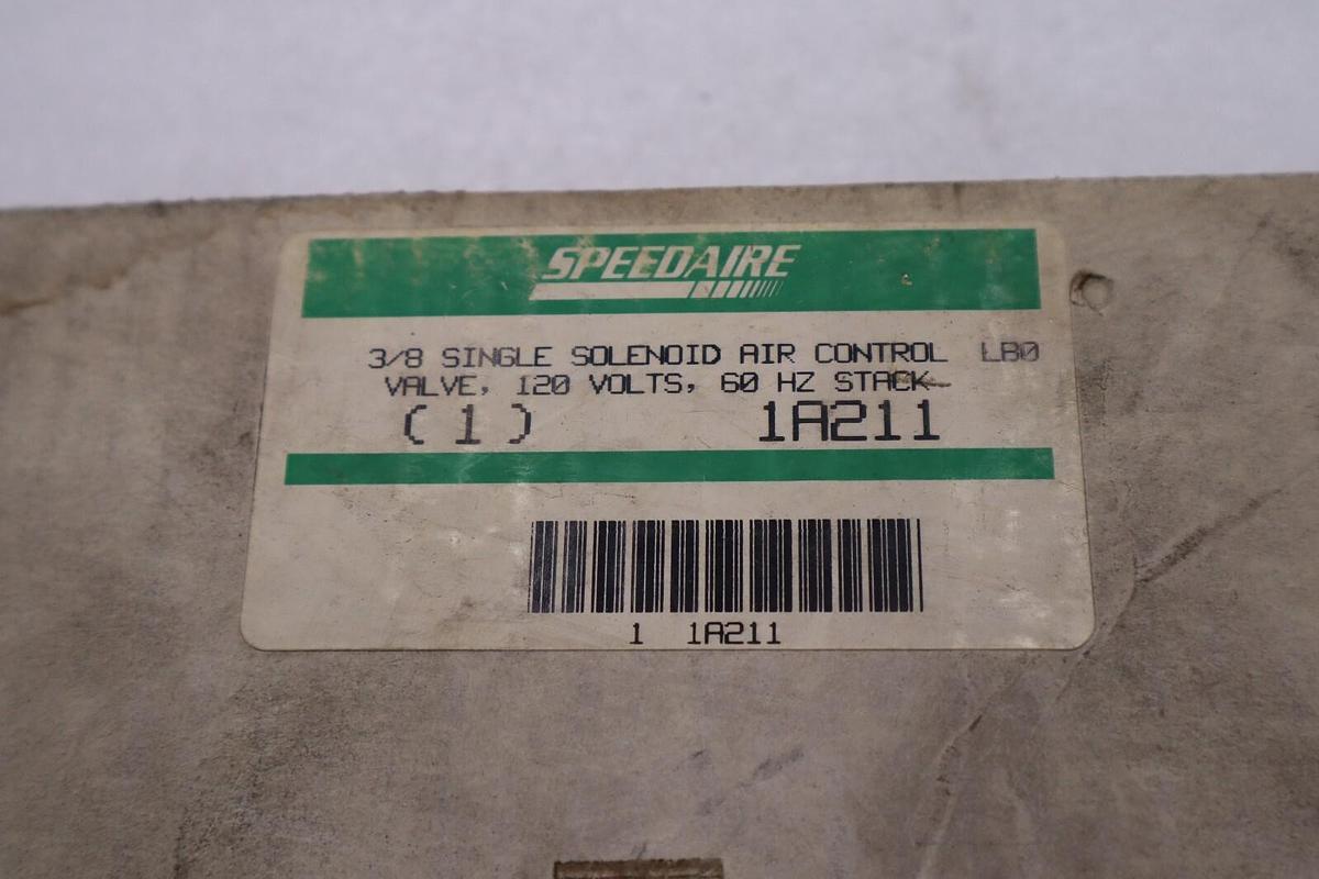 NEW SPEEDAIRE 1A211 SINGLE SOLENOID AIR CONTROL  VALVE 3/8INCH STOCK 5497