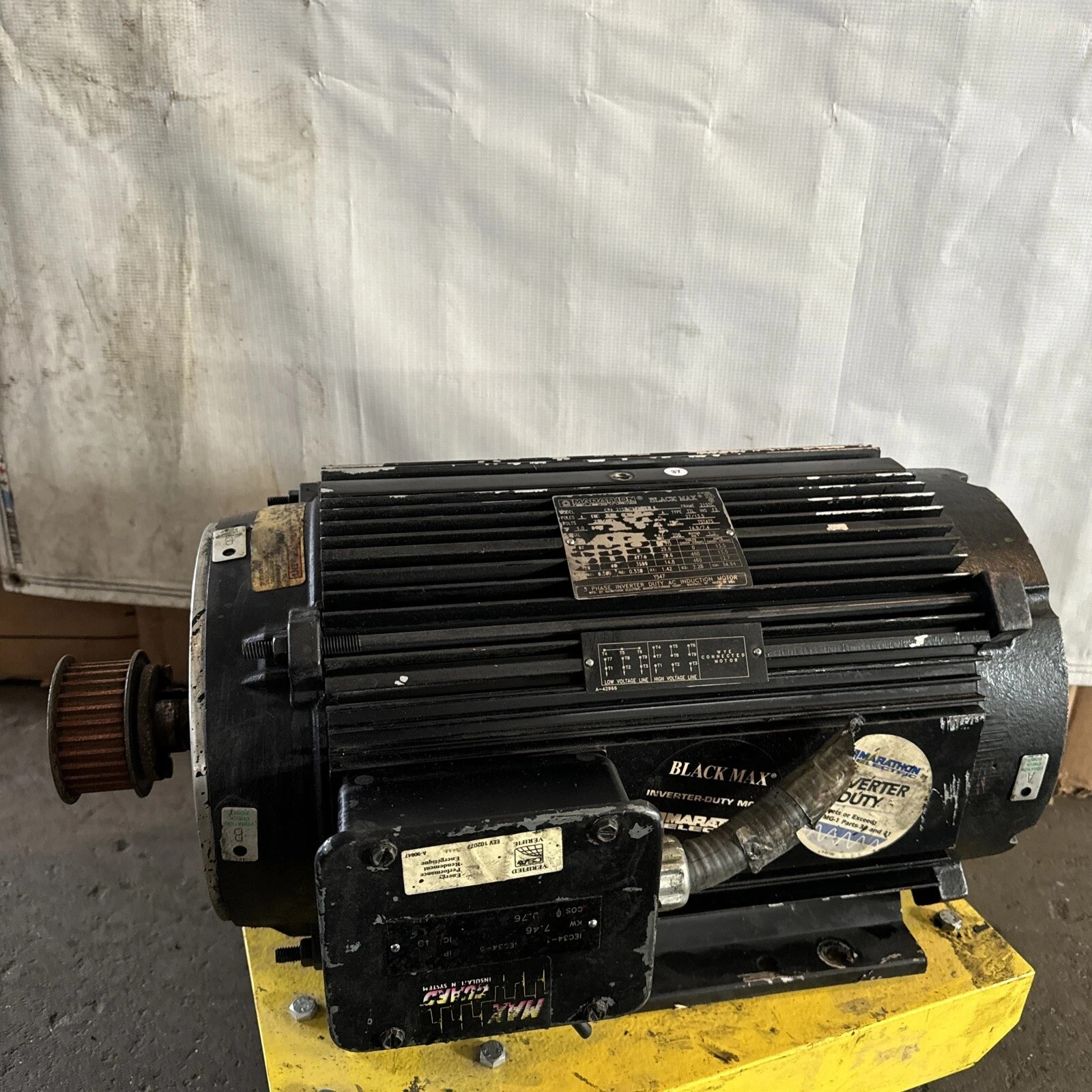 Used Marathon Motor CVA 215THTL7726EU L Inverter Duty AC Induction Motor 10 HP #HP114