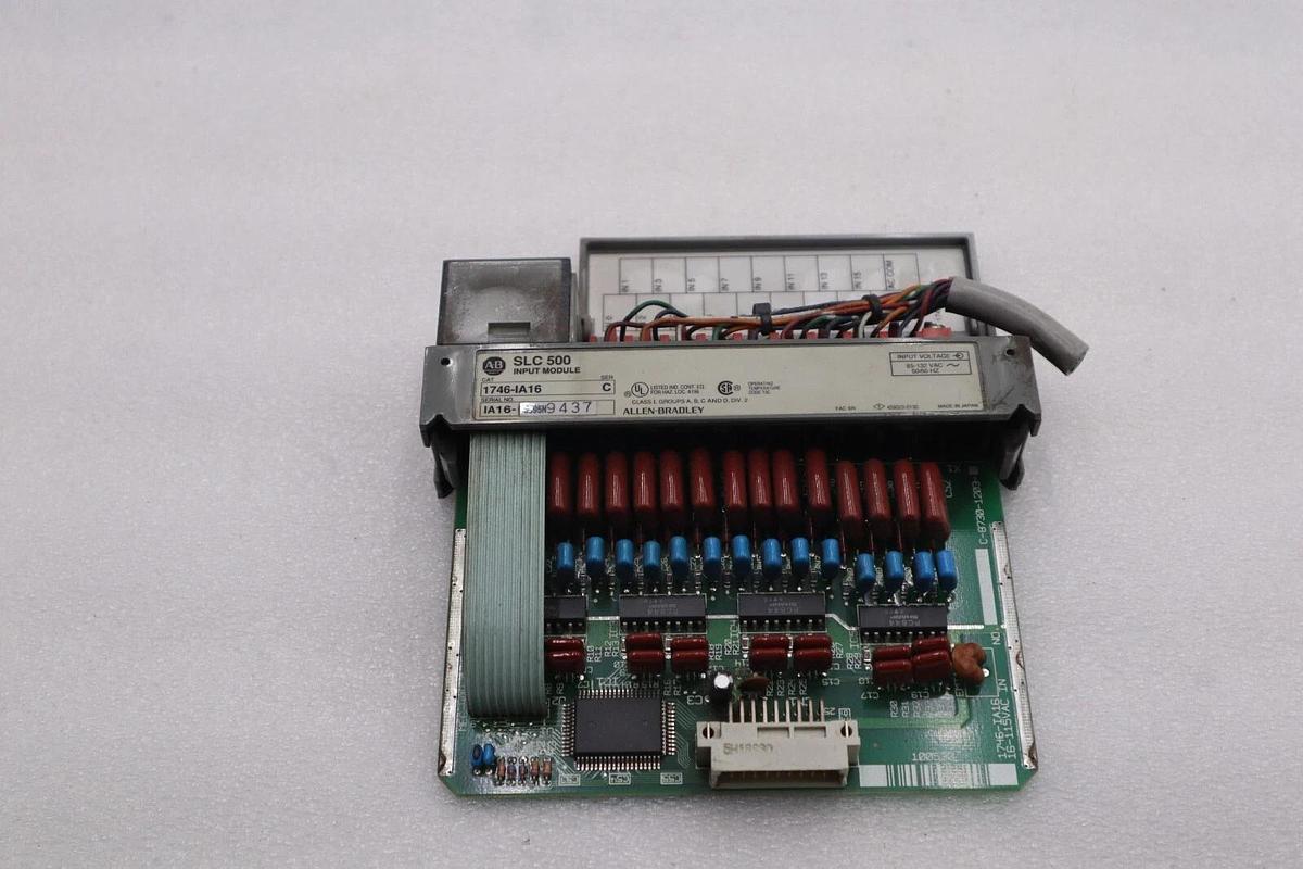 Used ALLEN BRADLEY 1746-IA16 SLC 500 INPUT MODULE SER C STOCK #L-510