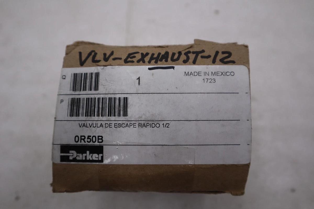 Used Parker 0R50B Exhaust Valve 150psi 1/2in Npt - STOCK GF209A