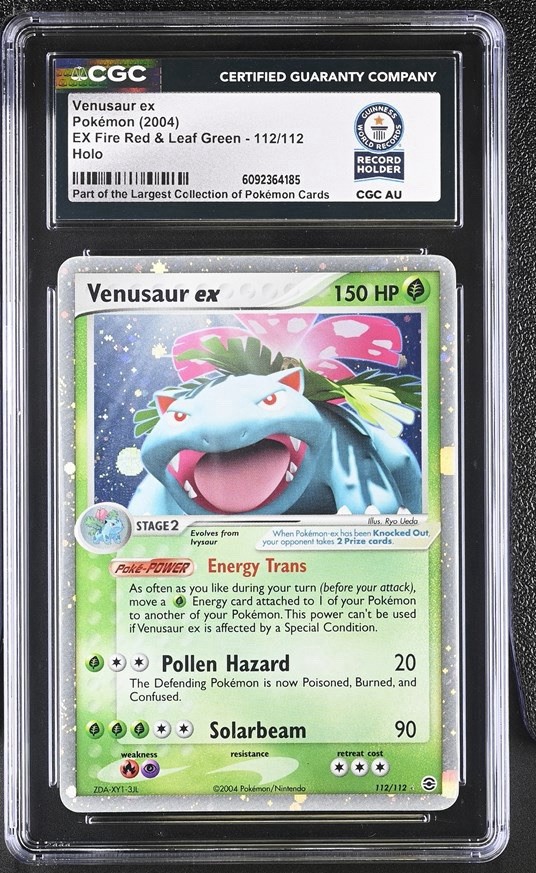Used 2004 POKEMON EX FIRE RED & LEAF GREEN #112 VENUSAUR EX-HOLO CGC WORLD RECORD 1/1