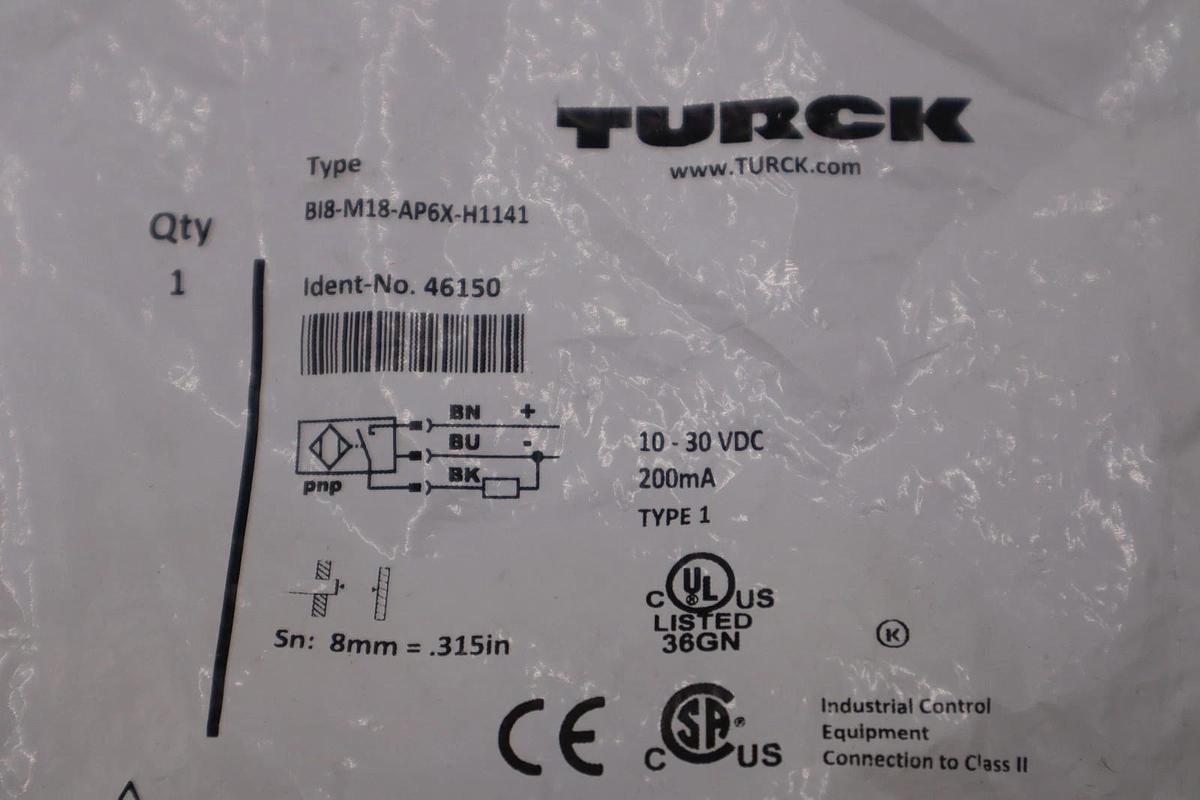 New In Box TURCK BI8-M18-AP6X-H1141 Proximity Sensor STOCK H1661A