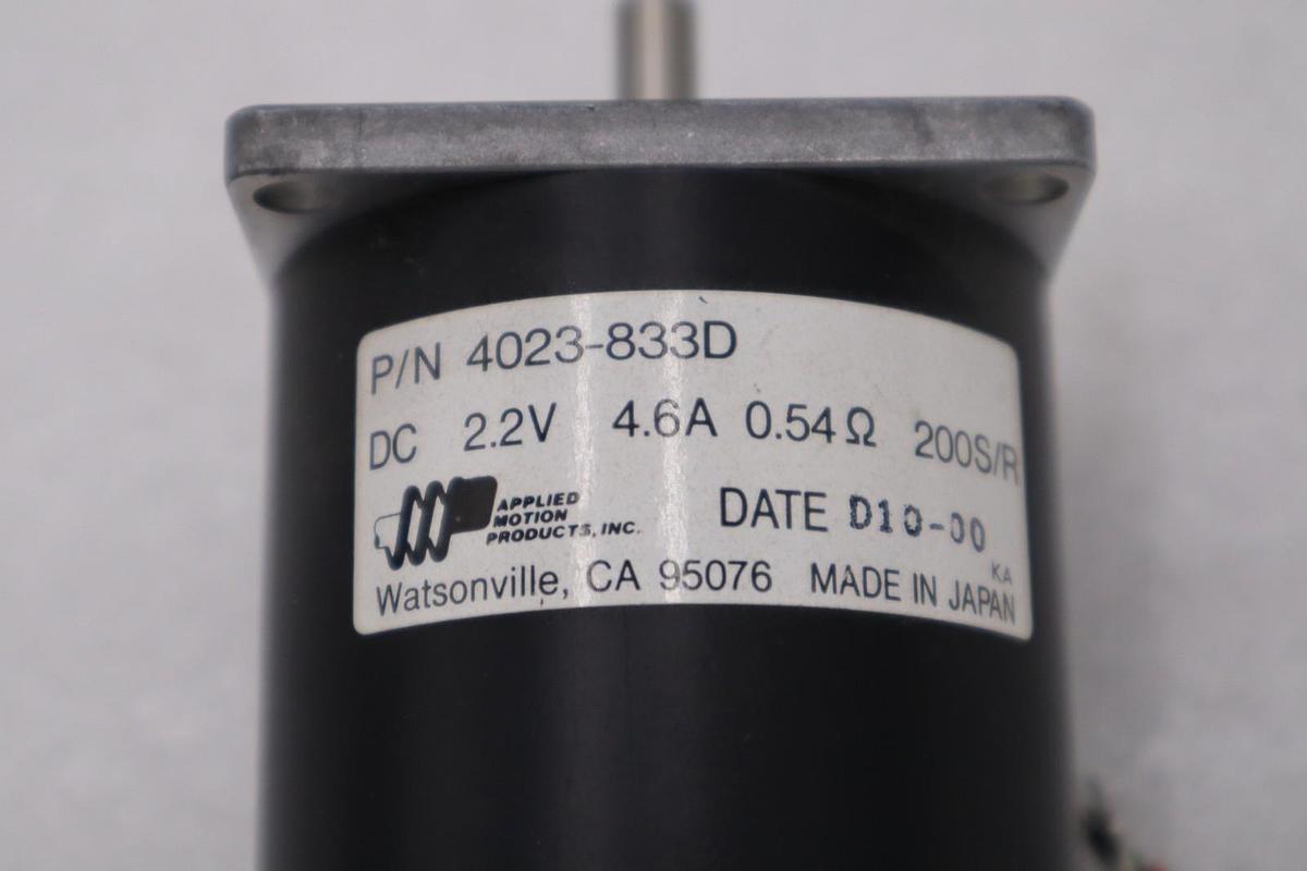 Used APPLIED MOTION PRODUCTS 4023-833D 2 PHASE STEPPER MOTOR STOCK H962A