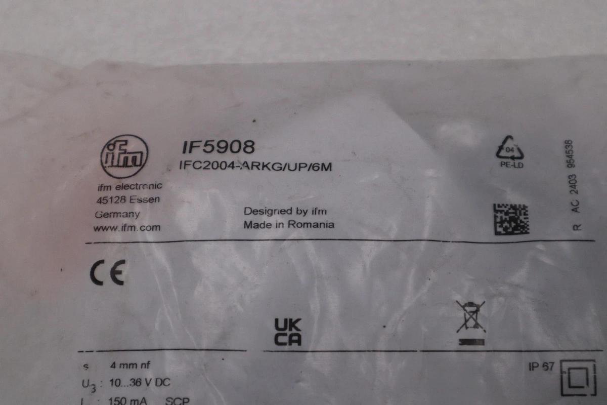 Used IFM EFECTOR IF5908 INDUCTIVE PROXIMITY SENSOR  NEW STOCK K3004CC