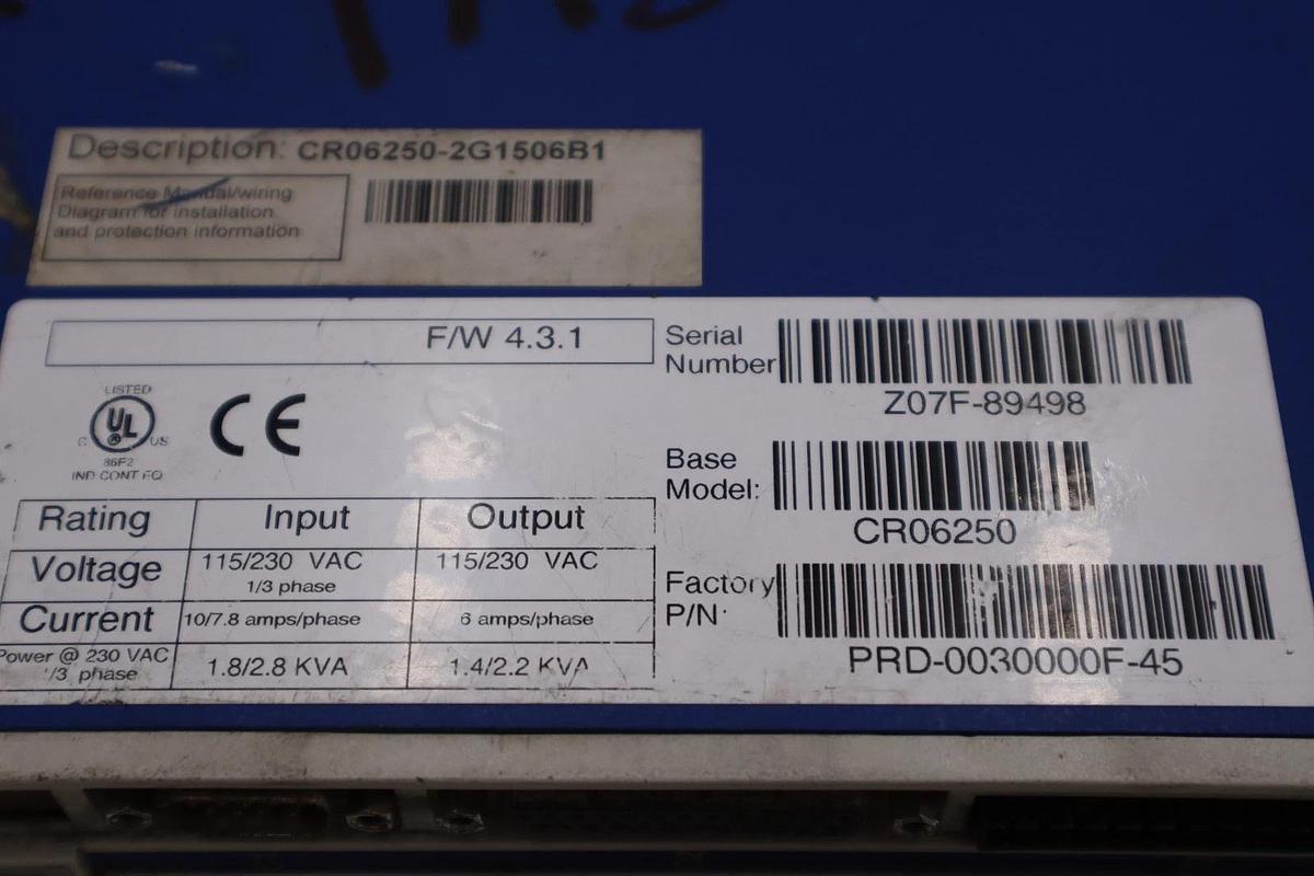 Used KOLLMORGEN CR06250 Servo Drive STK 1488
