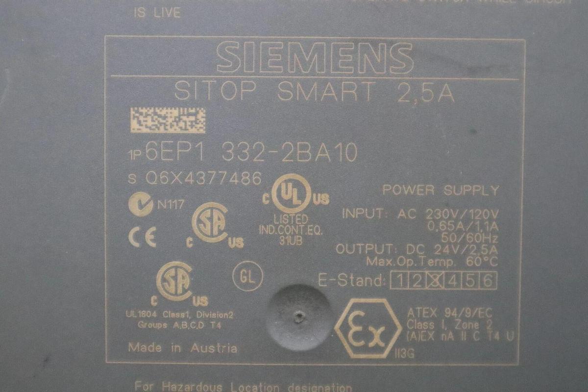 Used Siemens 6EP1332-2BA10 Power Supply STOCK K-673-C