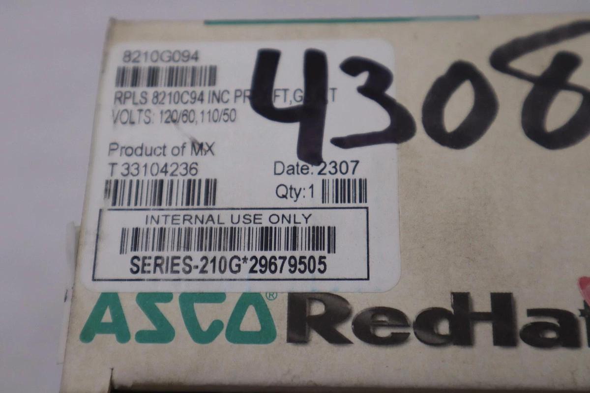 Used ASCO 8210G094 110/120V 150PSI 2-WAY SOLENOID VALVE - STOCK GF526A