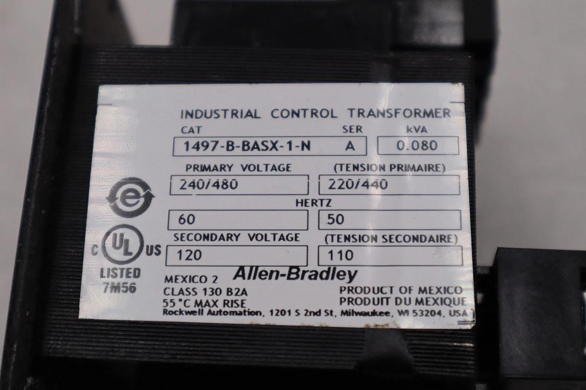 NEW OPEN BOX AB Allen Bradley 1497-B-BASX-1-N Series A Transformer STK H947A