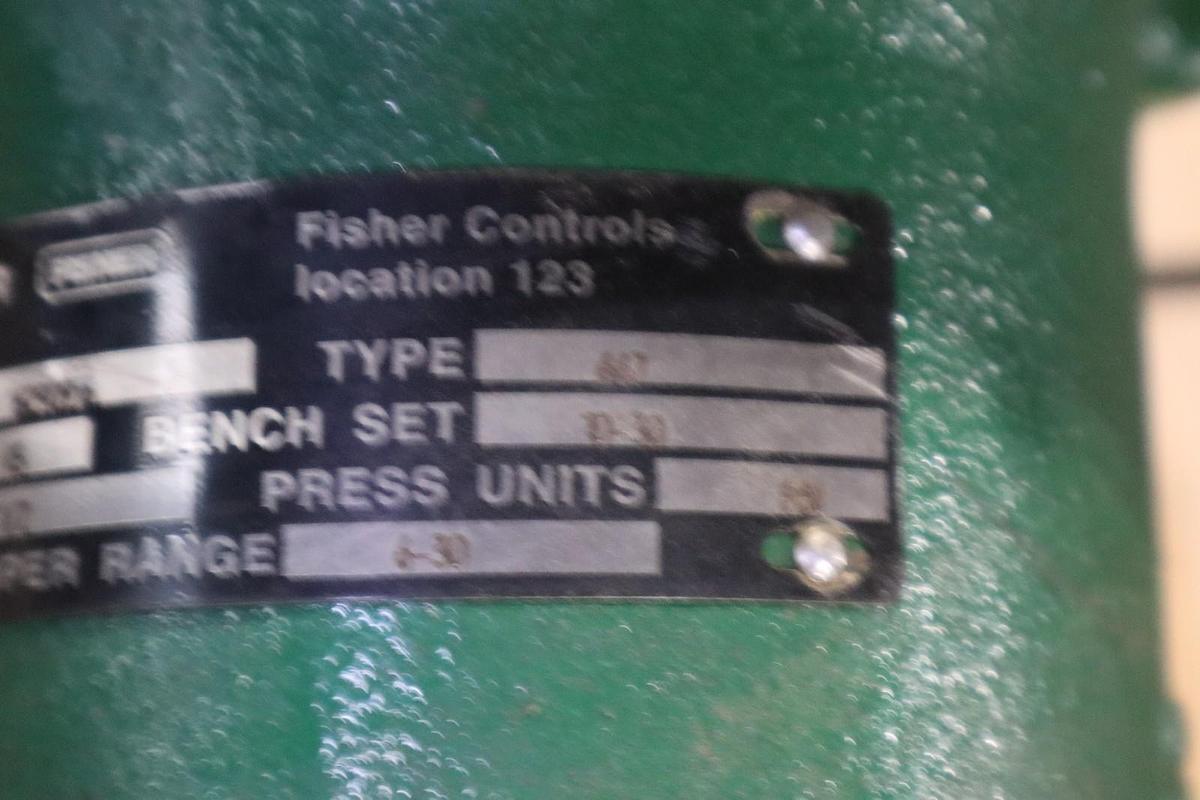 Used Fisher Control Valve With 667 Pneumatic Actuator