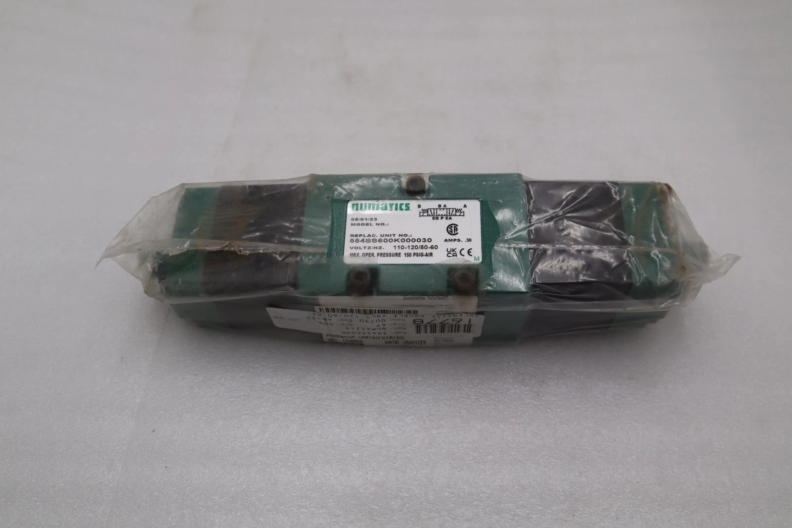 Used Numatics 554SS600K000030 Solenoid Valve - NEW - STOCK GF462A