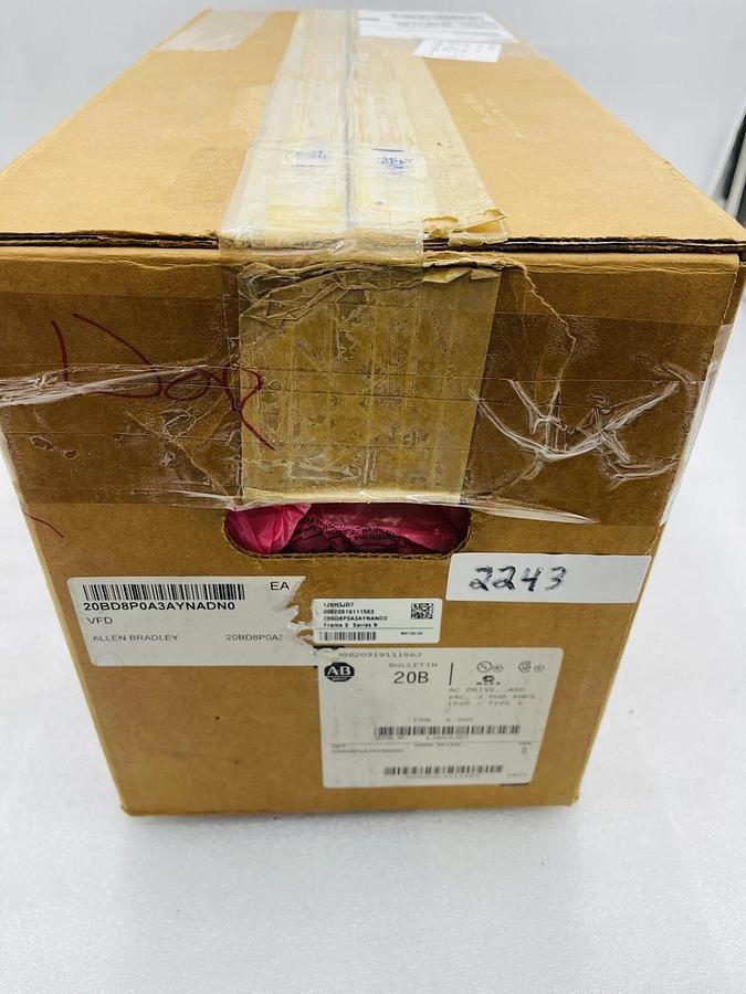 Allen Bradley PowerFlex 700 AC Drive 5HP 20BD8P0A3AYNAND0 SERIE B STOCK 2243