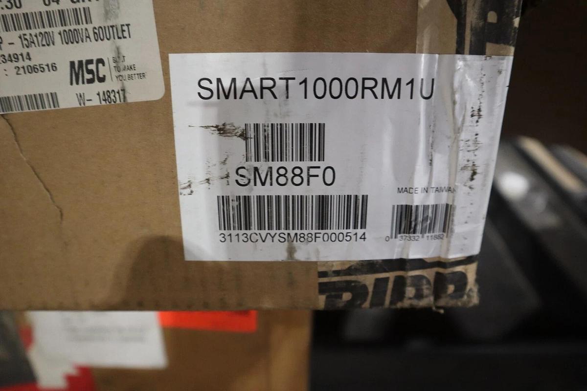 Tripp Lite UPS: 1000VA  120V SMART1000RM1U NEW WITH BOX STOCK H188 778888932309