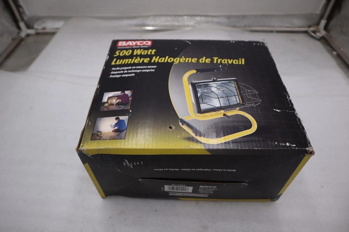 Bayco SL-1002 500w Halogen Single Fixture Work Light - NEW IN BOX - STOCK 1707CC