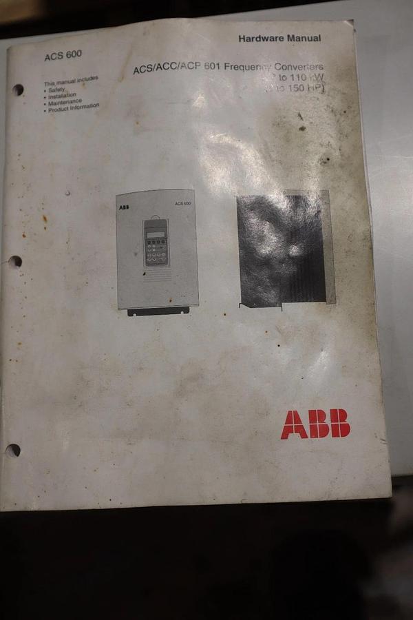 Used ABB ACS601-0100-5-S00B1200801 FREQUENCY CONVERTER DRIVE 380-500 V AC MAX #CC-28