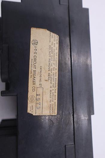 Used ITE Type ET ET1575 50A Circuit Breaker 3 Pole  STOCK B-631