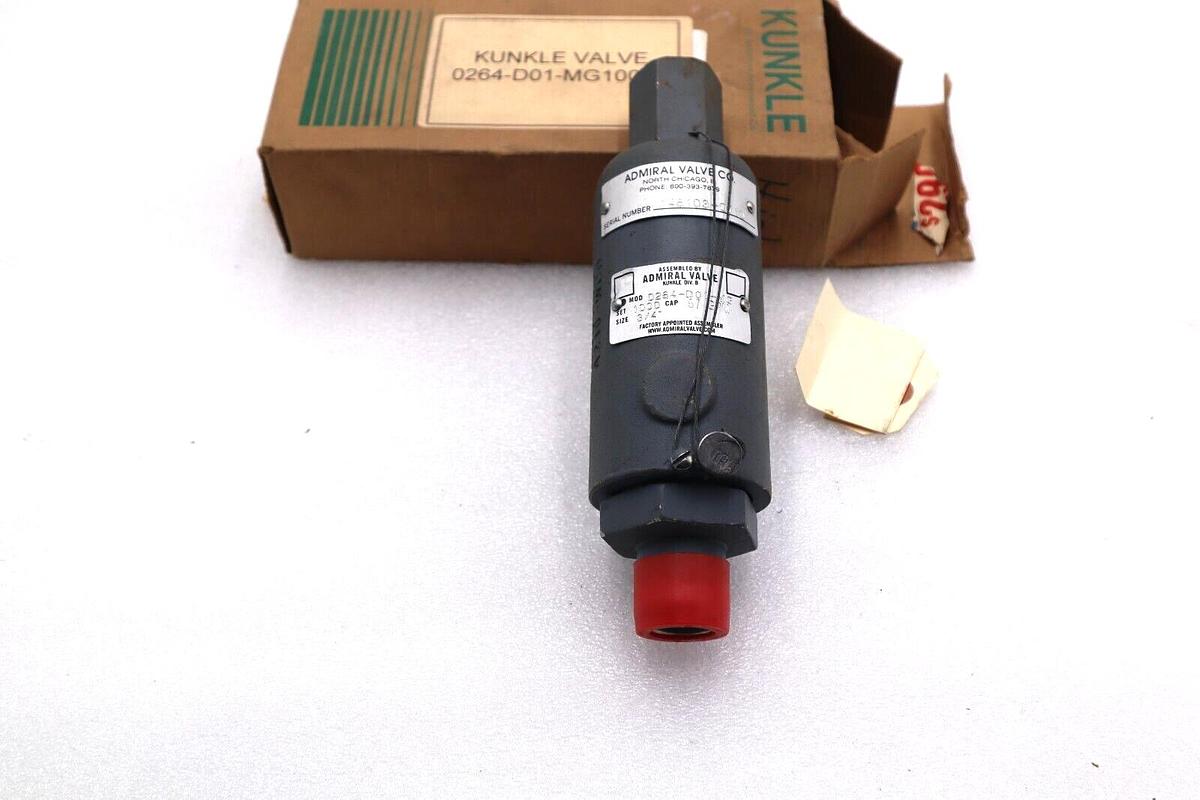 NEW KUNKLE 0264-D01-MG1000 ADMIRAL VALVE 3/4" SET 1000 CAP 57 GPM #L-629