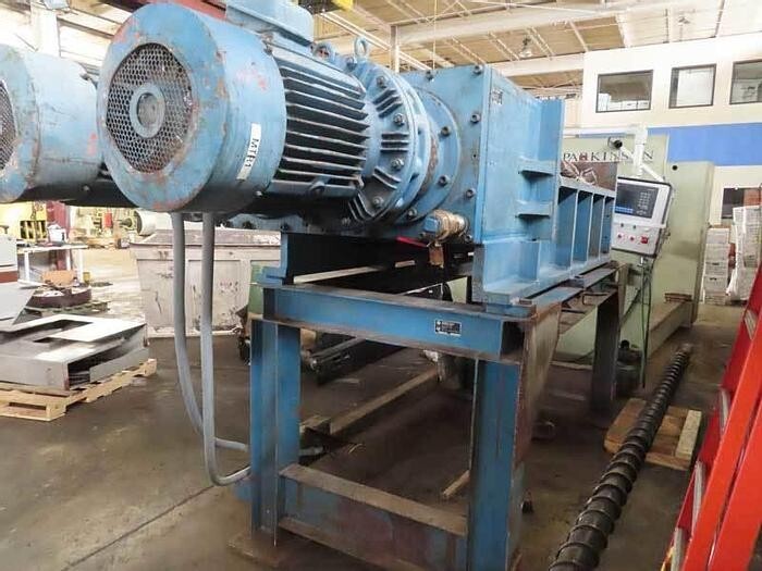 Used SHREDPAX MODEL AZ80 DUAL SHAFT SHREDDER TWIN 40HP MOTORS (NO CONTROL)