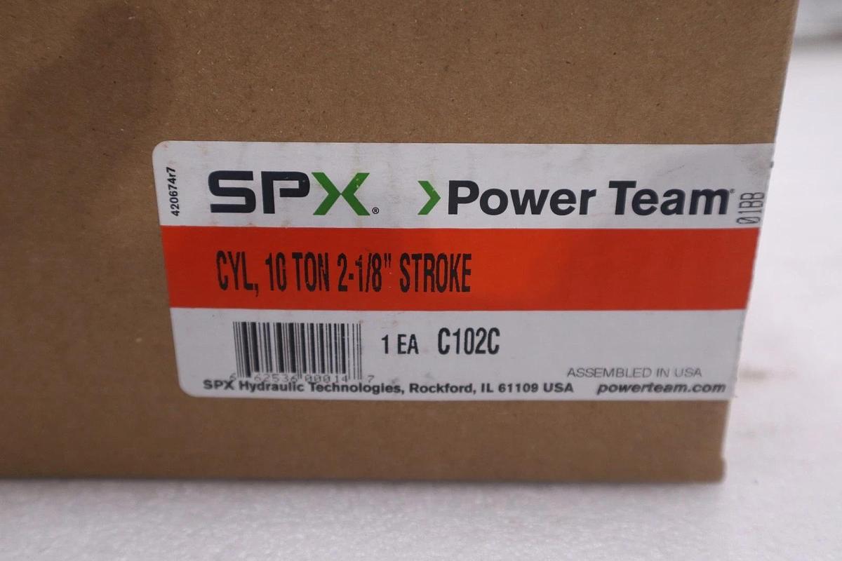 Used Power Team C102C 10 Ton 2 1/8" Stroke Single Acting Cylinder SPX NEW IN BOX