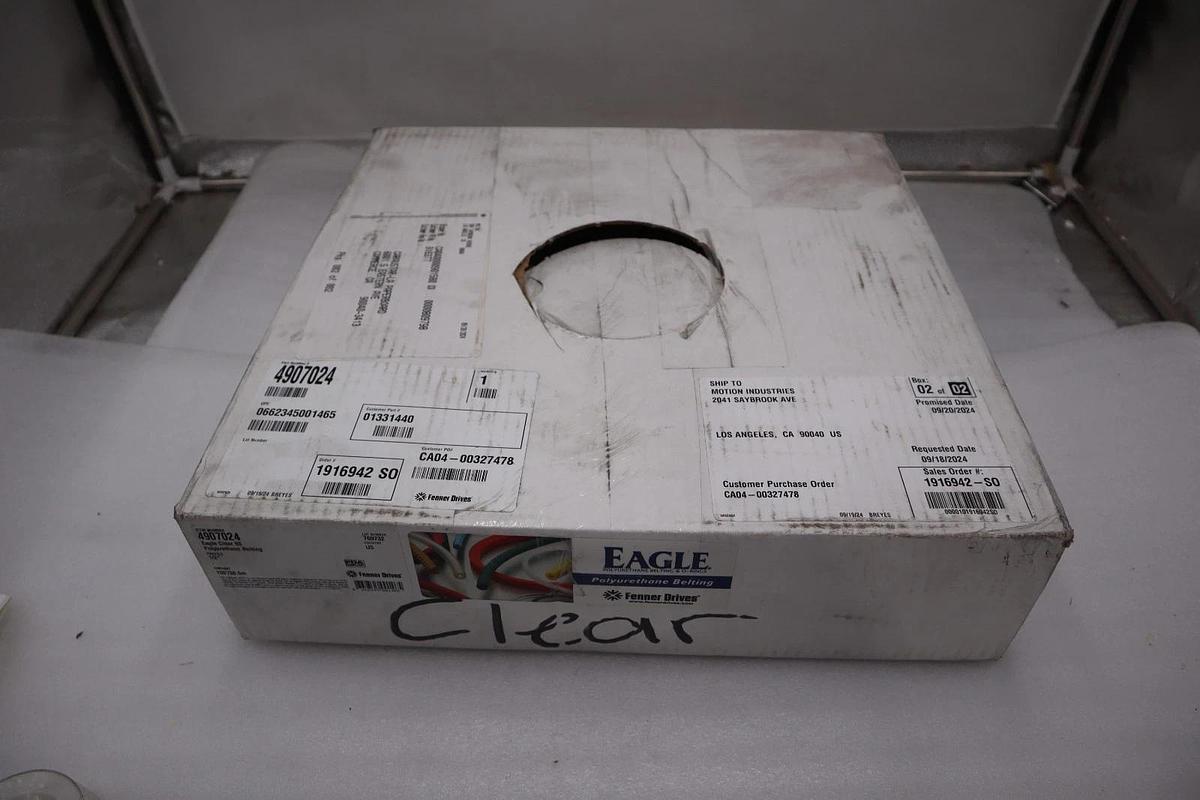 Used Eagle Belting 4907024 Round Belt,Solid,1/2 In,Polyurethane - STOCK 3094CC
