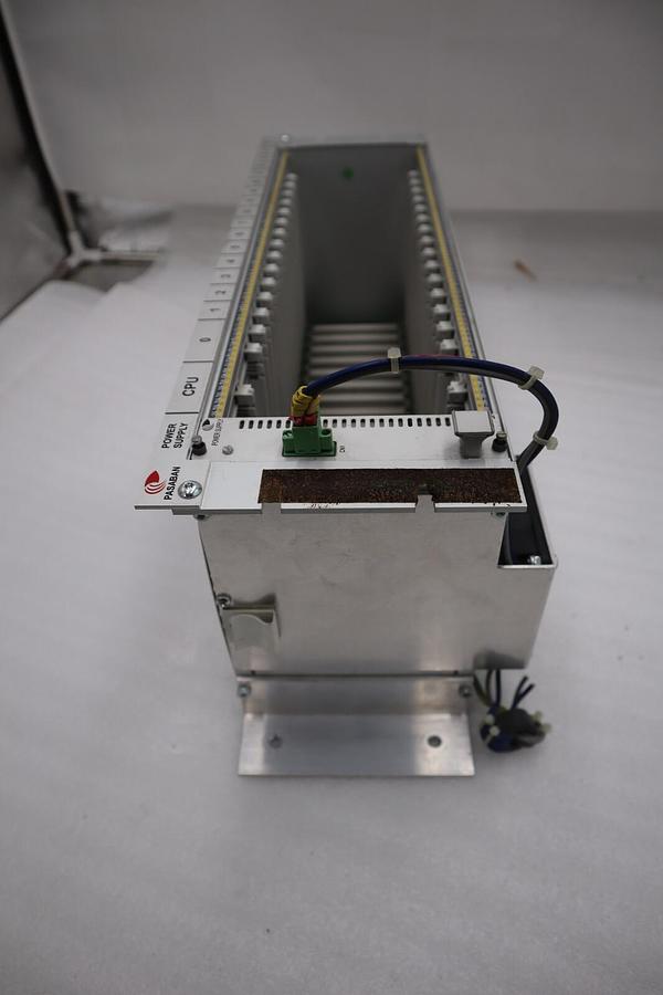 Used PASABAN PLC RACK WITH POWER SUPPLY CARD MODEL MTC-3044 STOCK 4835-A