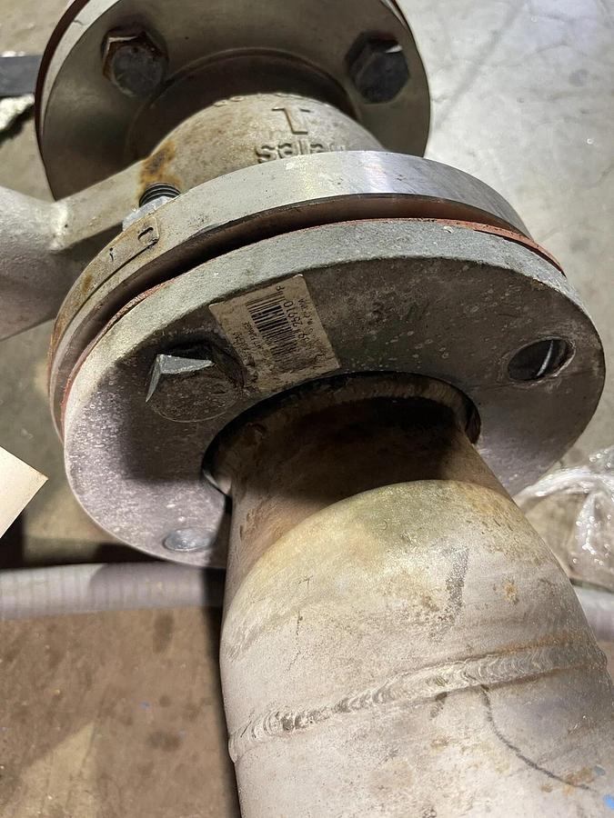 Used 3" JAMESBURY QUADRA-POWR X METSO QPX2C/K20 100PSI V-BALL VALVE NELES S-57 W-24