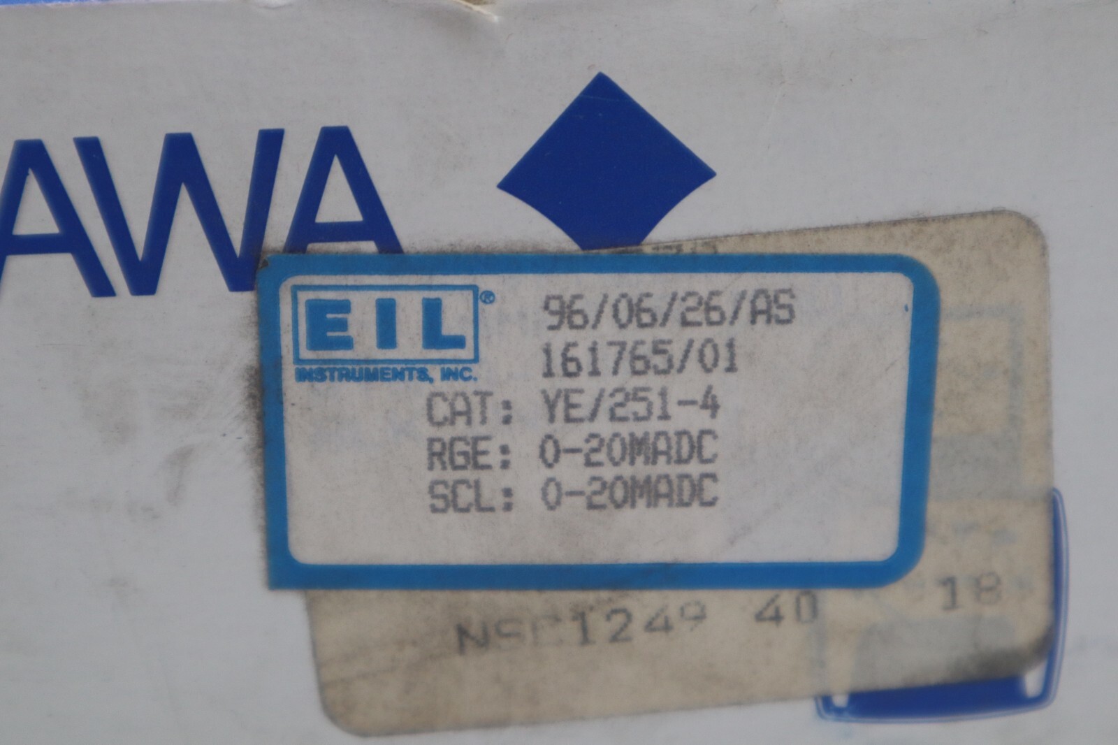 YOKOGAWA 251444RXRX NEW YE/251-4 AC VOLTS PANEL METER 251444RXRX STOCK K-3126