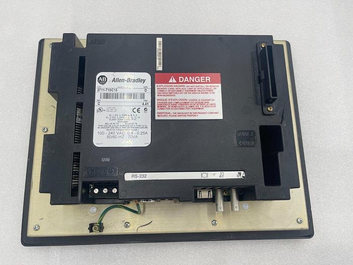Used Allen-Bradley PanelView 1000 2711-T10C15X Black 10" Touch Screen SER D STOC 2127