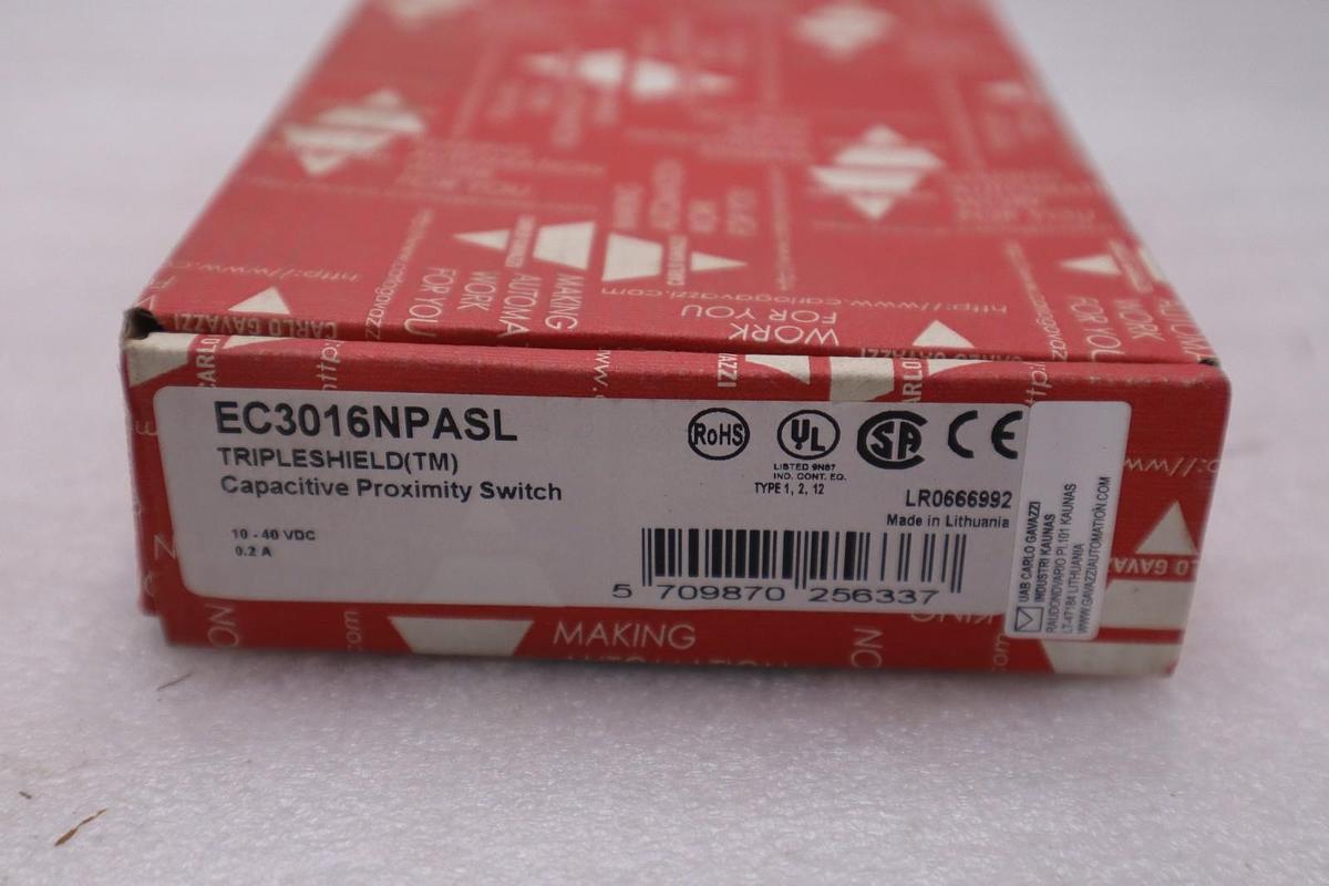 Used CARLO GAVAZZI EC3016NPASL TRIPLESHIELD CAPACITIVE PROXIMITY SWITCH STK 4022B