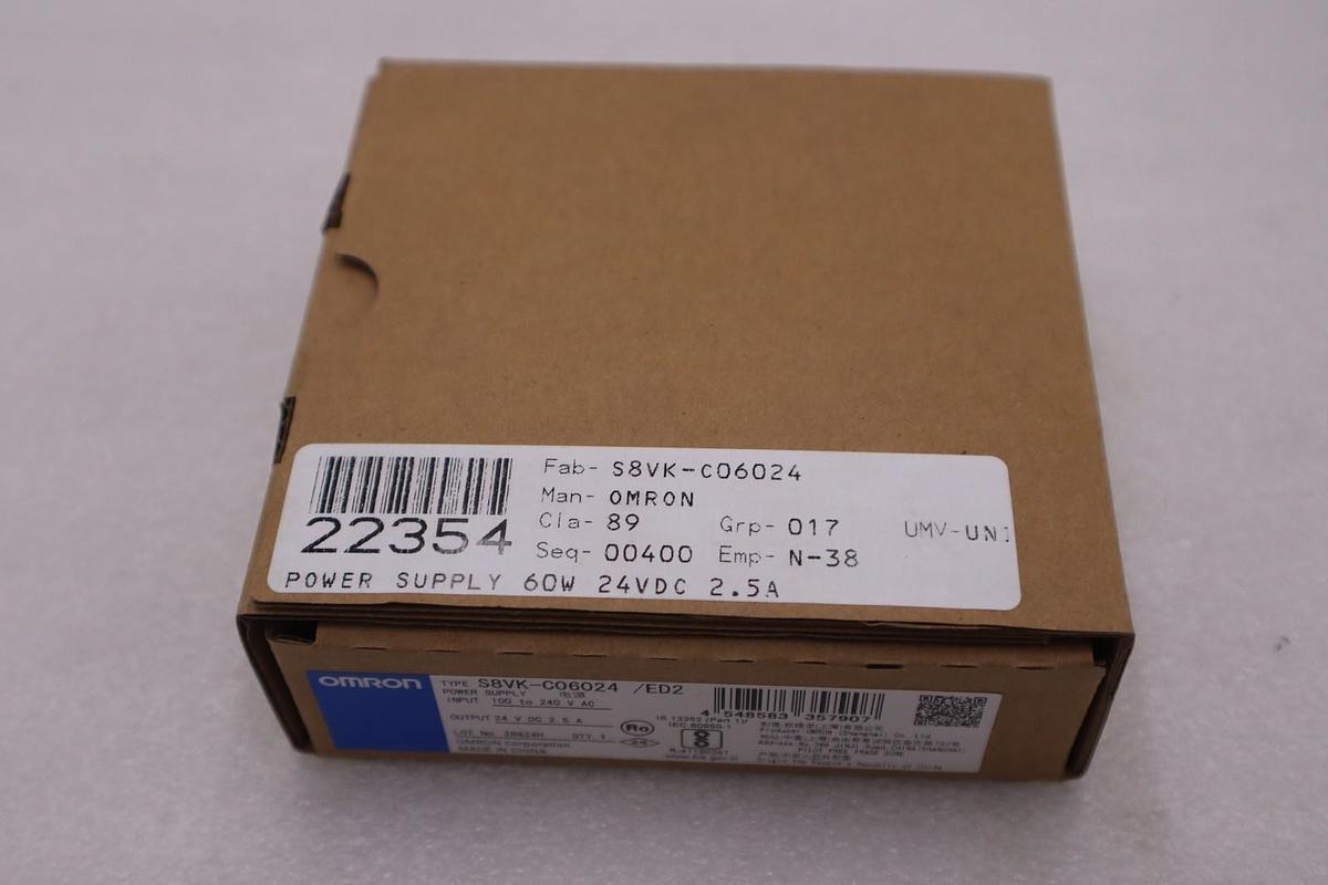 OMRON Switching Power Supply S8VK-C06024 /ED2 AC-DC DIN Rail- NEW - STK GF552A