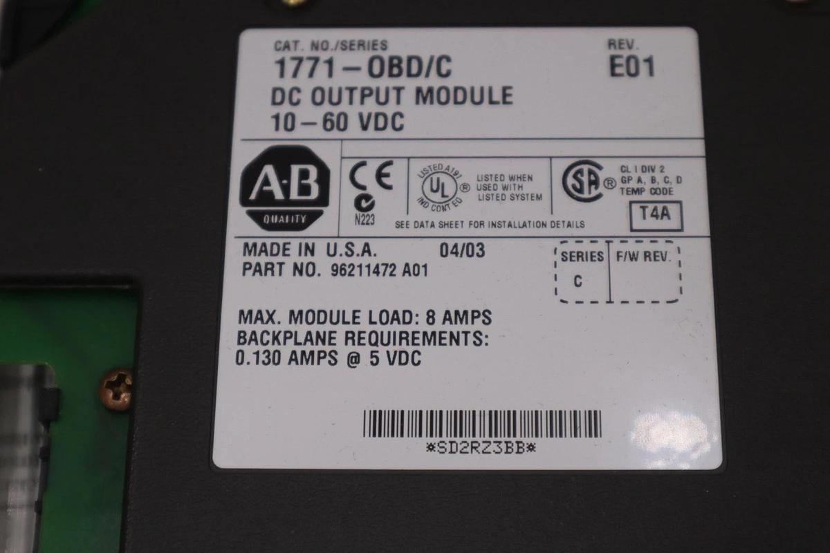 Used Allen Bradley 1771-OBD/C Series DC Output Module - STOCK 1797CC