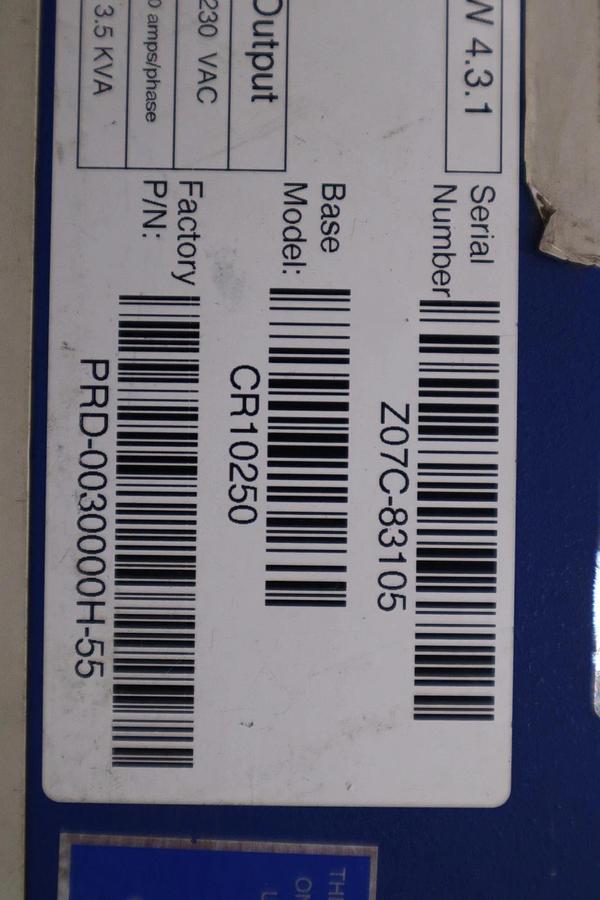 Used KOLLMORGEN CR10250/ CR10250-2G206C Servo Drive STOCK H1485