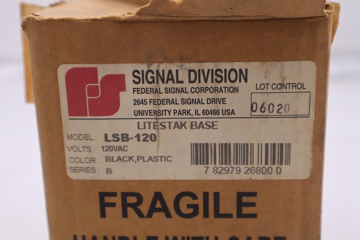 Used FIDERAL SIGNAL DIVISION LSB-120 LITESTAK BASE 120VAC STOCK #3149