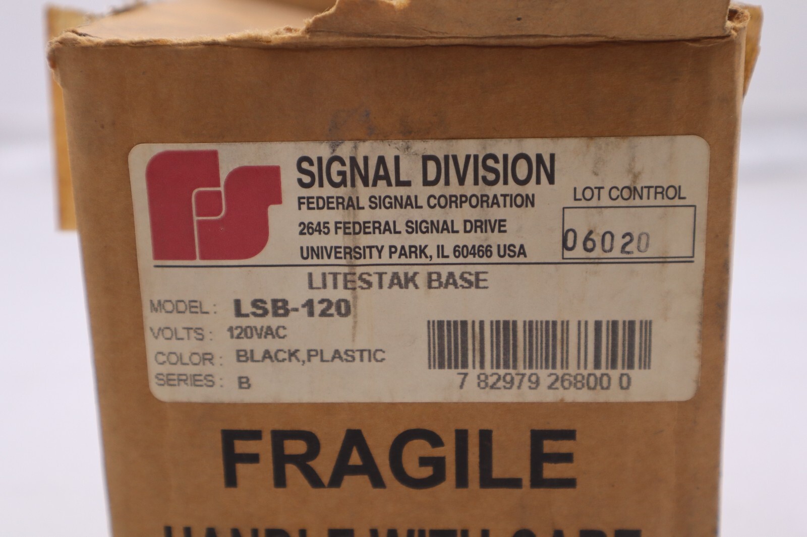 Used FIDERAL SIGNAL DIVISION LSB-120 LITESTAK BASE 120VAC STOCK #3149