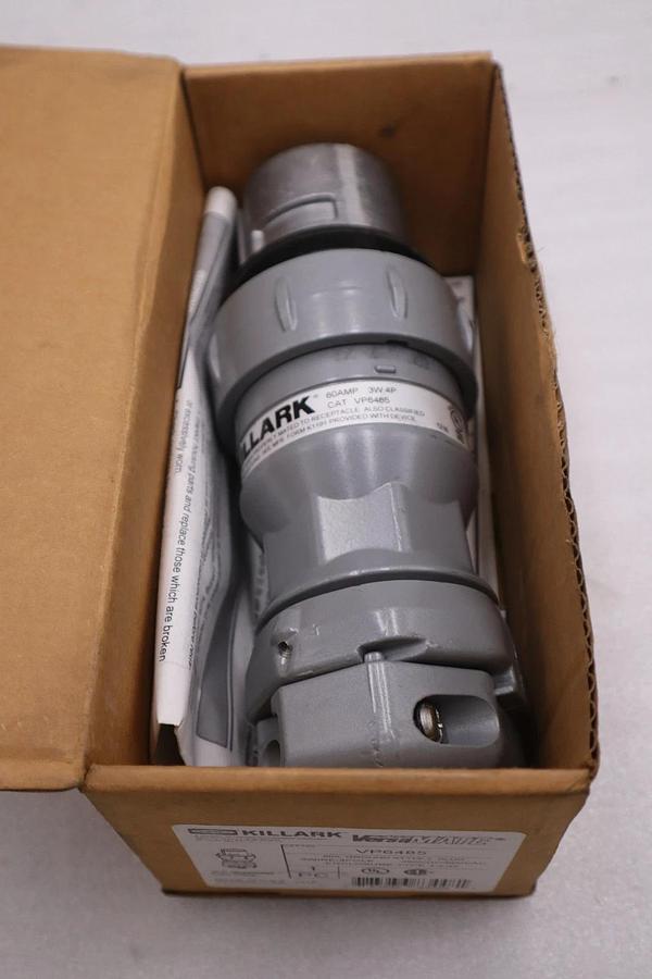 KILLARK VERSAMATE VP6485 60A 3P 4W Plug Assembly Pin Sleeve STOCK 1407CC
