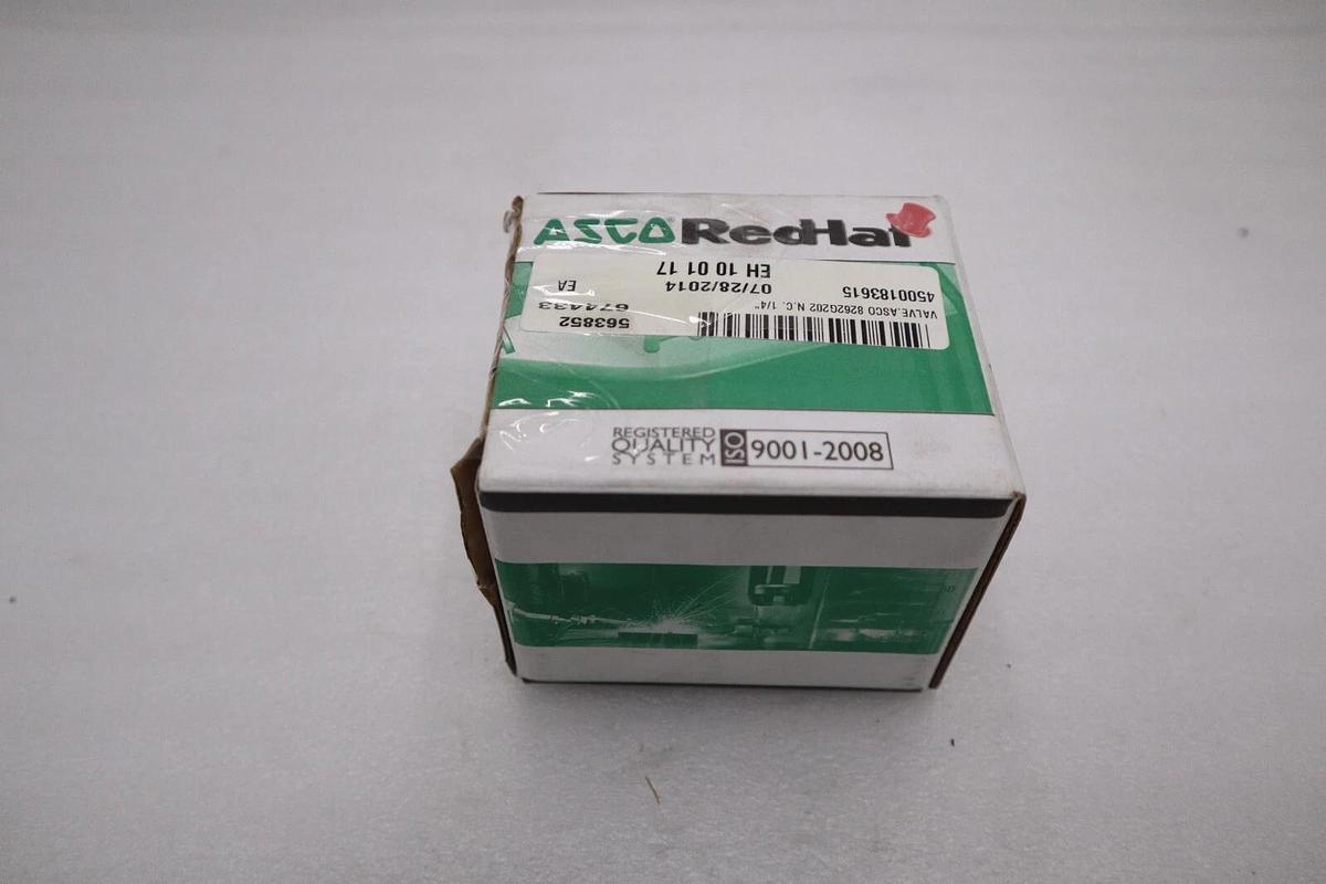 Used NEW OPEN BOX Asco SC8262H202 120V Ac Solenoid Valve 1/4" Pipe Size STOCK G825A