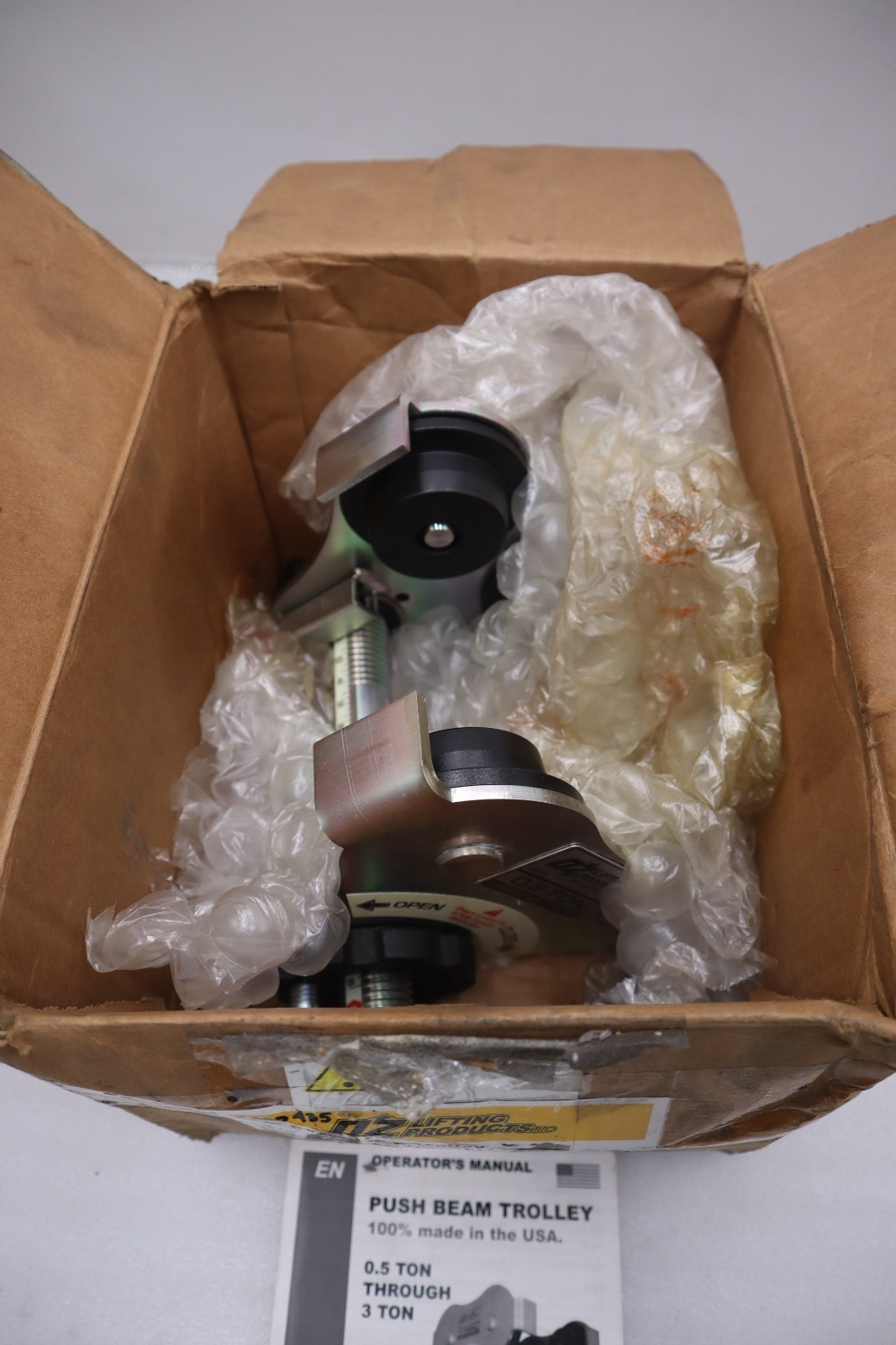 NEW IN BOX OZ 0.5 Ton 05PBTA/ OZ05PBTA PUSH BEAM TROLLEY STOCK 4419A
